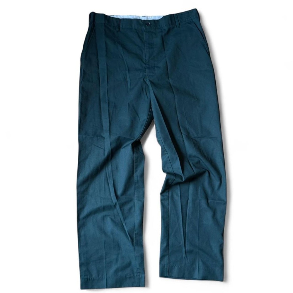 Pinnacle Worx Mens Dark Green Straight Leg Cotton Work Pants 40x32 P20 SP